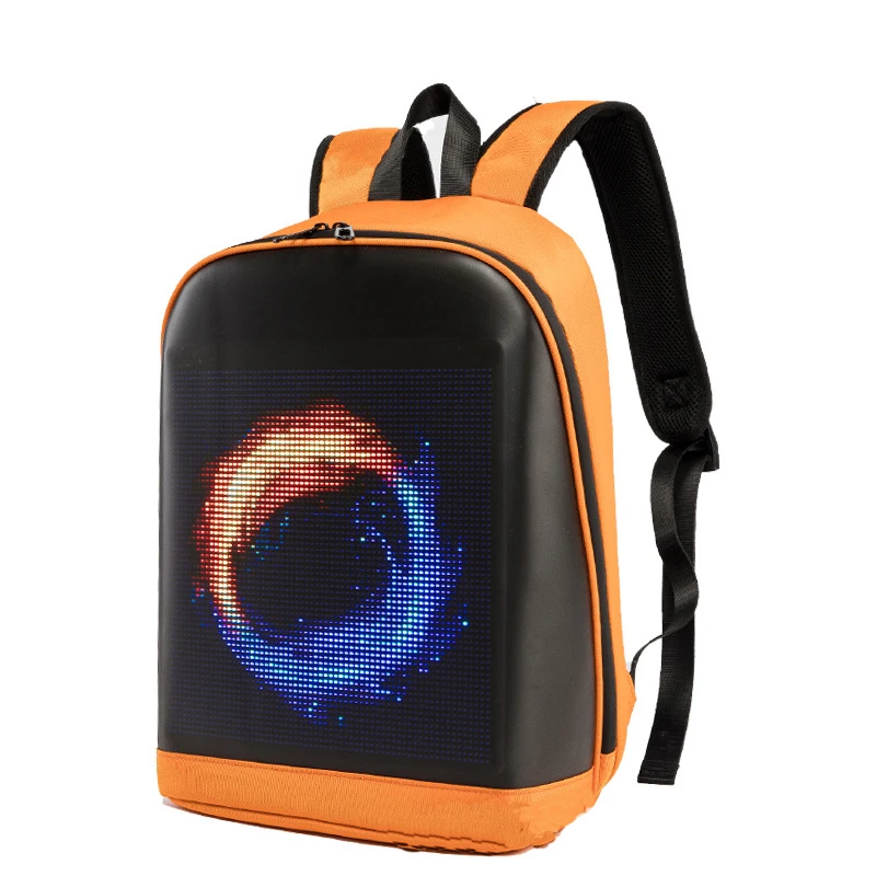 LED Backpack Full Color Screen Programmable Screen Waterproof Backpack Men And Women Travel Laptop Backpack DIY Fashion Backpack