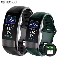 Montre connectée ECG + PPG pour hommes et femmes, bracelet de sport étanche, moniteur d'activité physique, de calories et de pression artérielle - AliExpress 44