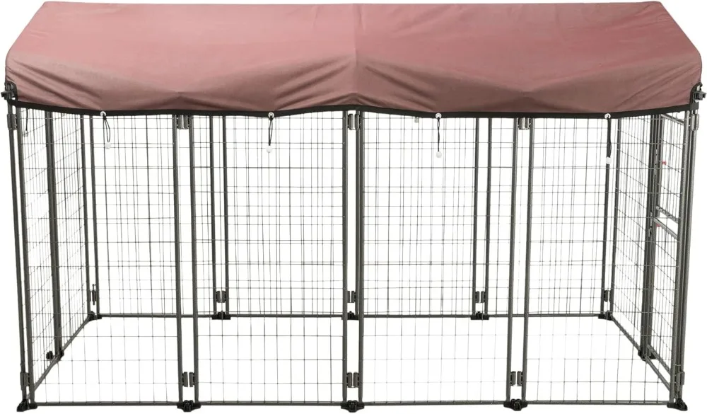 

TRIXIE Deluxe Outdoor Dog Kennel with Cover, Portable and Expandable, Heavy Duty, Kennel System, Lockable, Foldable