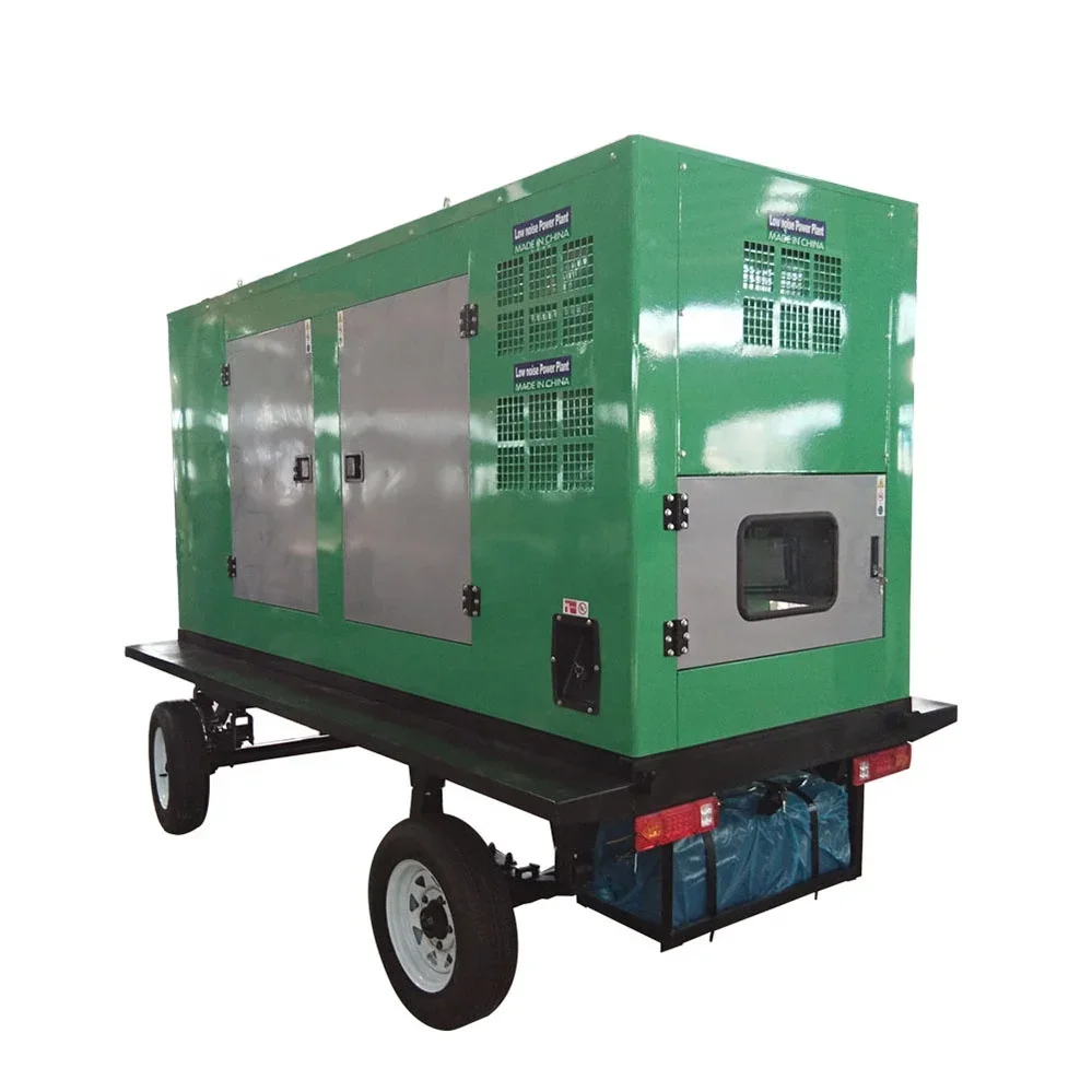 مولدات الديزل الصامتة المحمولة مولدات المقطورة المتنقلة 30kw 40kw