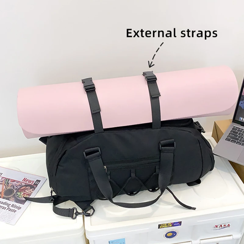 Bolsa de ginástica multifuncional para mulheres, bolsa fitness, separação úmida e seca, mochilas esportivas, sacos de treinamento de natação e ioga, viagem