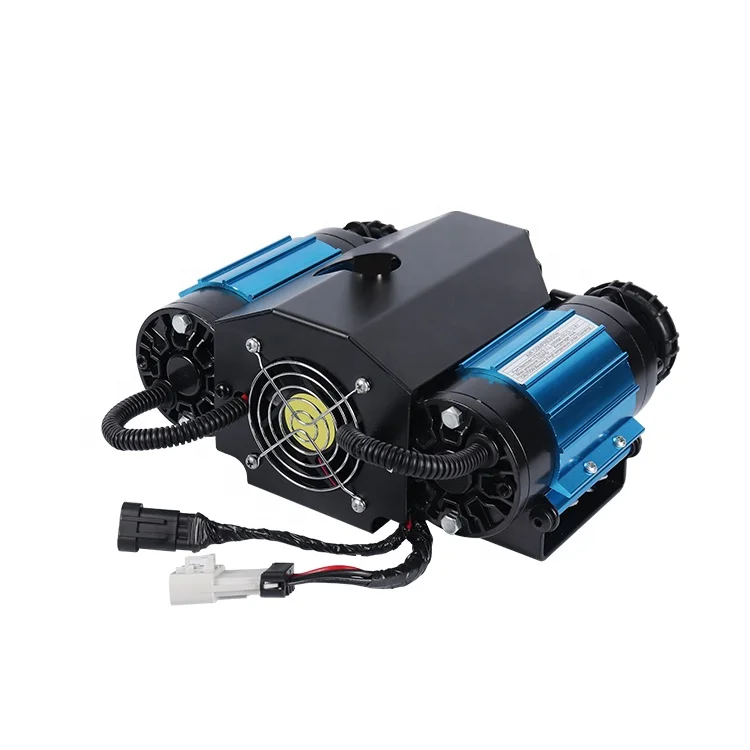 Double Cylinders With Tank Direct Drive Metal Pump 4x4 Tire Inflator Heavy Duty Double Cylinder Car Air Compressor