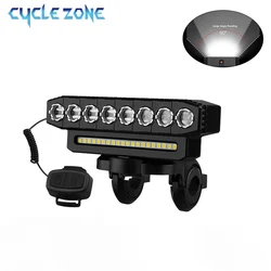 8 LED Luce anteriore per bicicletta Fari per bici da strada MTB impermeabili USB ricaricabile 5 LED Luce anteriore per bicicletta per la sicurezza di guida notturna