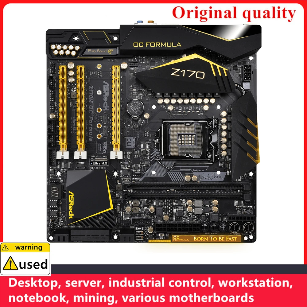 Used For ASROCK Z170M OC Formula Motherboards LGA 1151 DDR4 64GB ATX Intel Z170 Overclocking Desktop Mainboard M.2 NVME SATA III