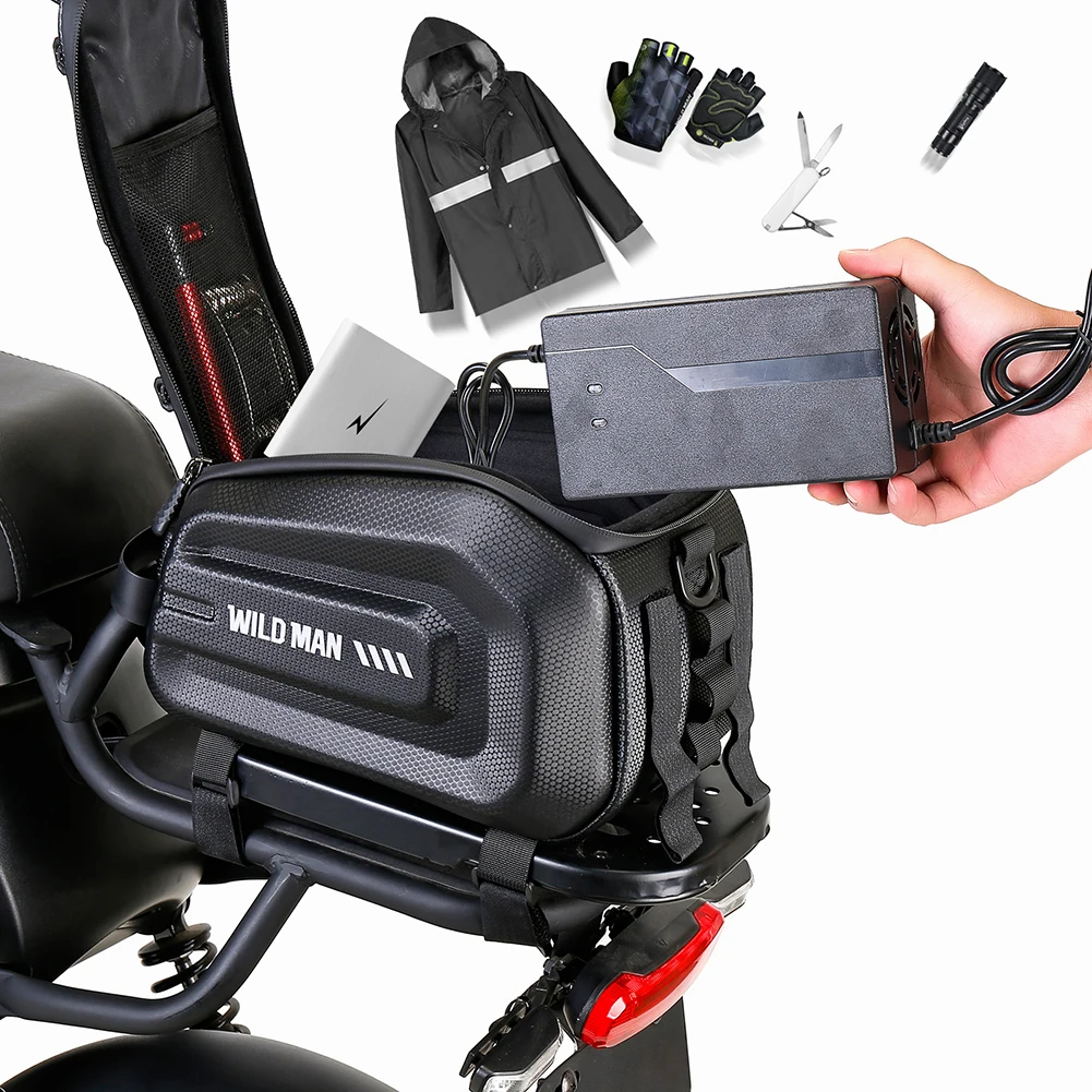 Bicycle Pannier Multifunction EVA Hard Shell Bike Bag Large Capacity Waterproof MTB Road BBicycle Tail Bag Cycling Accessory