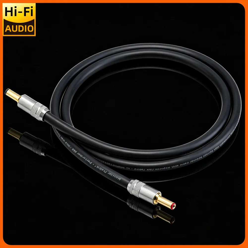 ▲HiFi DC Power Cable OFC 2*12AWG Gold Plated 5.5x2.1/2.5 DC Plug GX16-2 Aviation Connector For Professional Audio Devices Supply