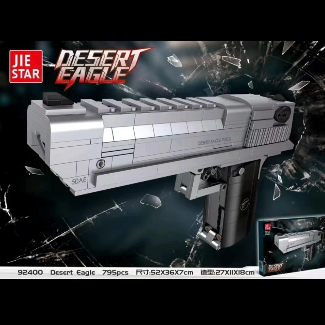 92400 Desert Eagle pistol can be fired and assembled Building Blocks Toy MOC Assembly Bricks Gift for Kids Birthday Christmas