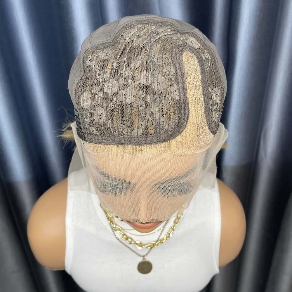 Парики из натуральных волос на кружеве с стрижкой пикси 13x1 Парики из натуральных волос на кружеве Короткие прямые парики боб Парики с стрижкой пикси для чернокожих женщин