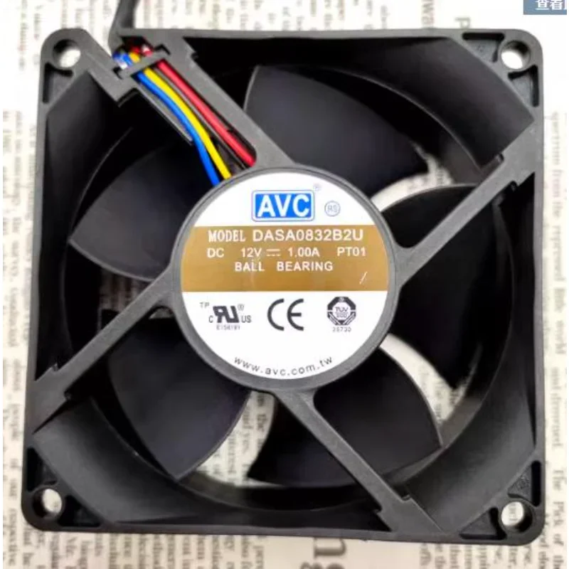 مروحة تبريد كبيرة الحجم للهواء ، مروحة وحدة المعالجة المركزية لـ AVC dasa3208b2u ، 12V ، 1.0a ، 8 من الأسلاك PWM ، 80x80x32 ، جديدة