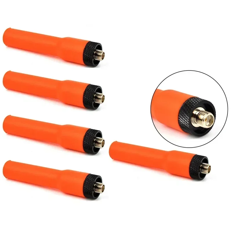 Lots 5pcs Soft SF20 Red SMA Female Connector VHF+UHF Antenna for Baofeng Kenwood 2 Way Dual Radio Walkie Talkie