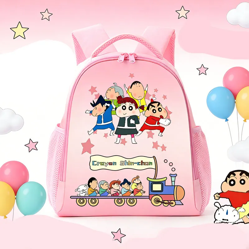 

For Crayon Shin-chan Backpack Schoolbag Rainbow Kindergarten Backpack Gifts Bag Shoulders Bag Large Capacity