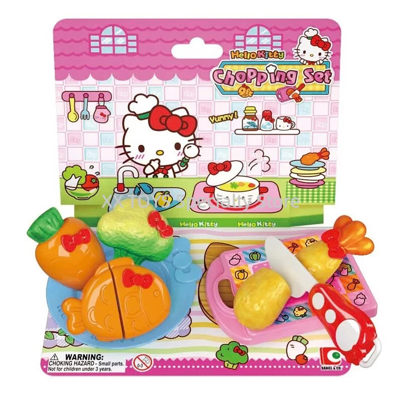 Hello Kitty Cooking Fun Chopping Set Cooking Set Dining Set Cooking Simulation Kitchenware Girls Cooking Toys Play House Toys