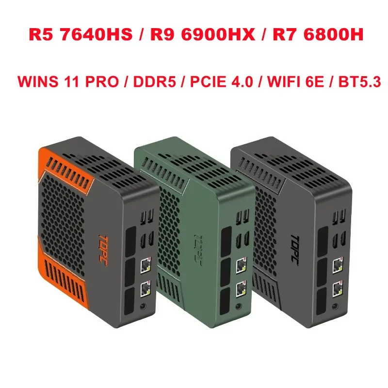 SZBOX MINI PC R5 7640HS / R9 6900HX / R7 6800H WINS 11 DDR5 M.2 2280 NVME SSD PCIE 4.0 USB 4.0 WIIF 6E BT5.3 Desk Gaming Mini Pc