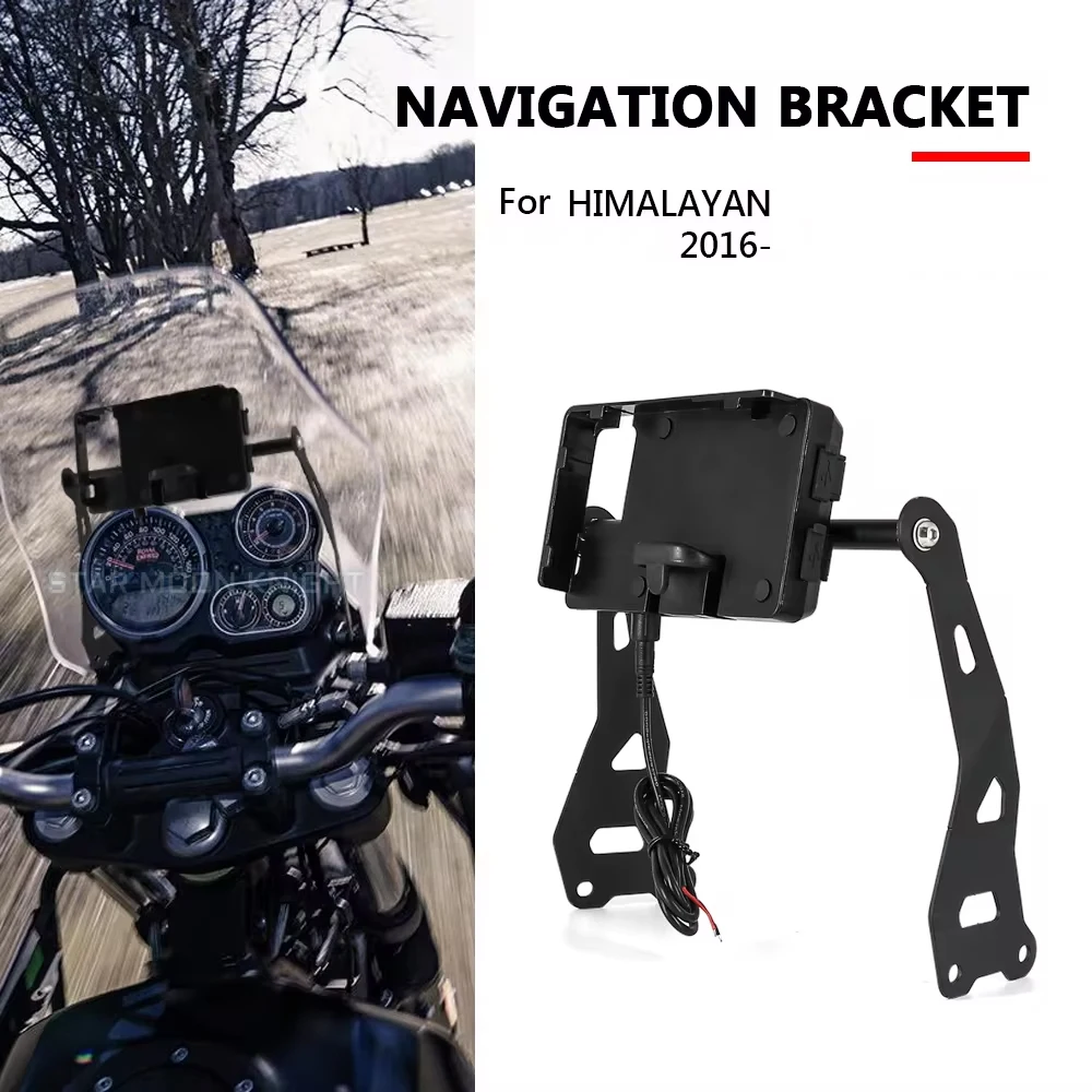 

Motorcycle Windshield Stand Holder Phone Mobile Phone GPS Navigation Plate Bracket For HIMALAYAN 2016 - 2020