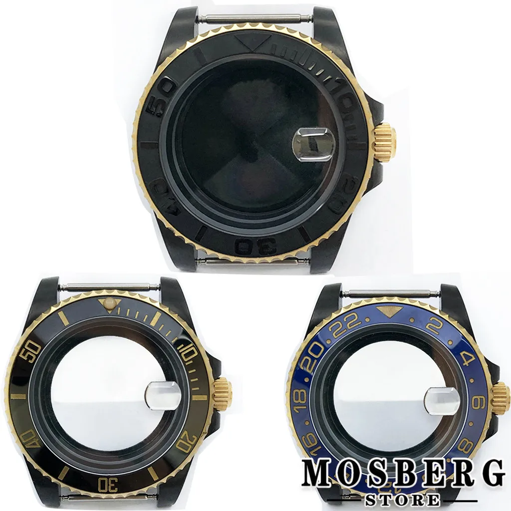 

40mm Watch Case PVD 316L Stainless Steel For NH35 NH36 ETA2836 Miyota 8215 8205 821A Mingzhu DG2813 3804 Movement Accessory