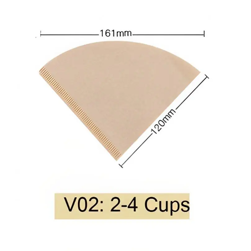 40pcs Coffee Cup Filter Paper Machine Mocha Pot Strainer Sheet for V02 coffee filter cup or American filter coffee machine