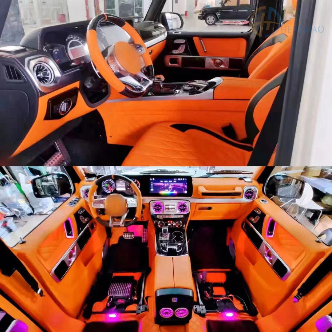 طقم تجميل السيارة الداخلي لمجموعة ترقية السيارة الداخلية G Wagon G Class 2002-2018 W463 إلى W464 G63 B-Brabus Style #4