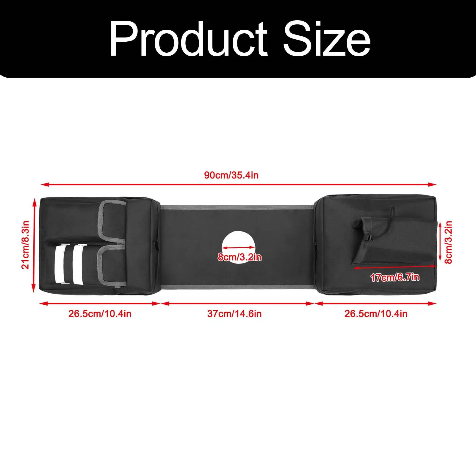 ATV Tank Saddle Bag Cargo Pocket Easy to Install Luggage Saddlebag for Motorbike UTV Outdoor Accessories