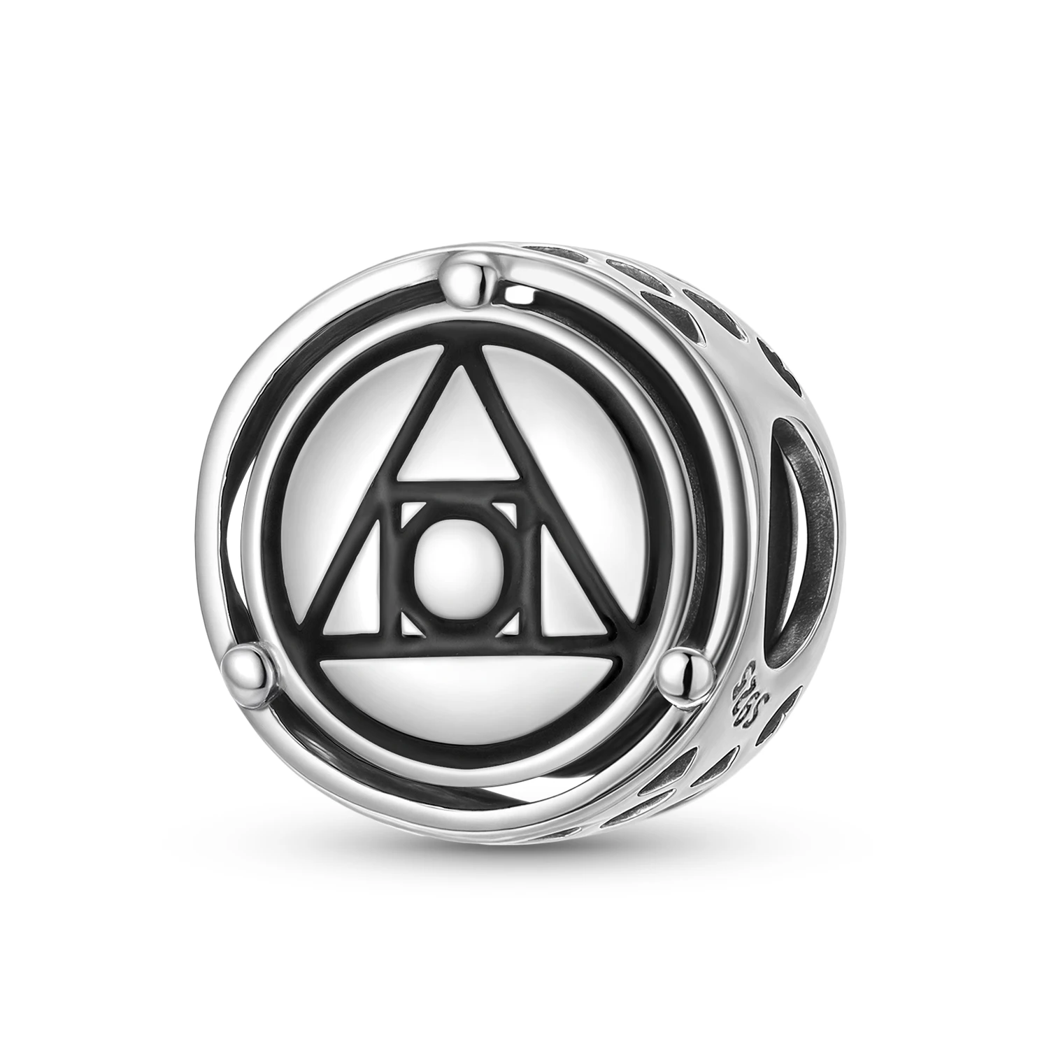 

925 Sterling Silver Philosopher's Stone Triangle Power Charm Bead Jewelry Gift Fit Original Bracelet Diy Jewelry Accessories