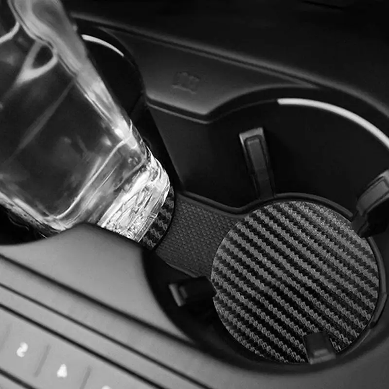 Car Interior Enhancement 2 Pcs Anti Slip Cup Holder Coasters Practical Design