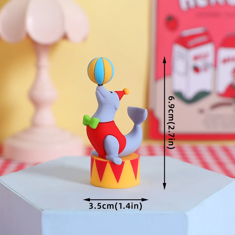 Zirkus-Themen-Party Tortendekoration Clown Akrobatische Löwen Elefanten Seelöwen Zauberer Bären für Kinder 1. Geburtstag Kuchen-Deko Requisiten – Detail 8