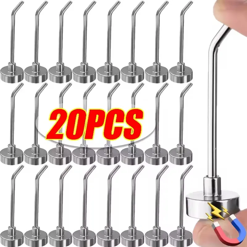 20pcs Magnetic Hook, Heavy Duty Magnet Hook, Magnetic Cruise Hook DIY Hanging, Large Metal Magnetic Hook, Can Be Used For Grill
