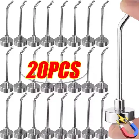 Strong Neodymium Magnetic Hooks Heavy Duty Right Angle Magnet Multi-purpose Hanging Holders for Kitchen Bathroom School Storage