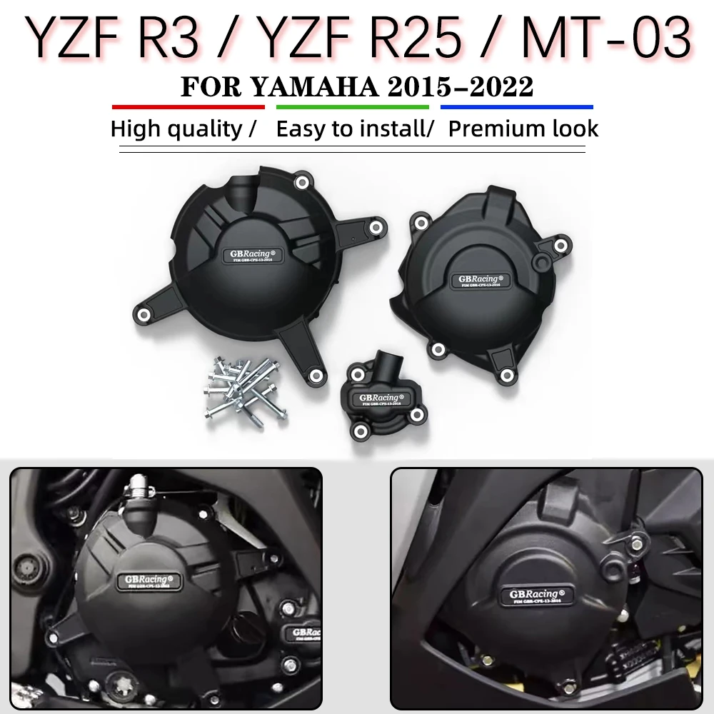 

R3 R25 MT03 Motorcycles Engine Covers Protectors For Yamaha YZF R3 2015-2022 YZF R25 2014-2017 MT-03 2016-2022 For GBRacing