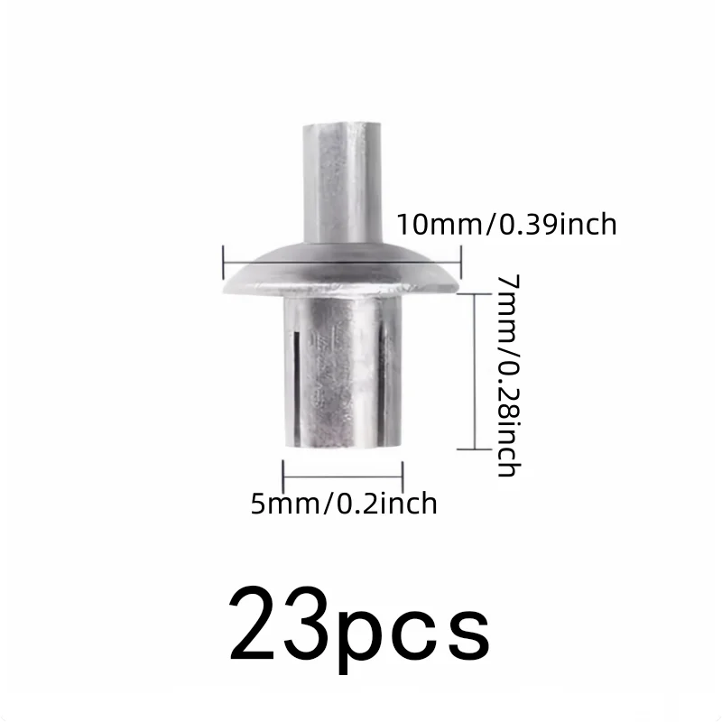 Rust Resistant Metal Metal Drive Fasteners 23 pcs 5*7mm, perfect for Machinery Fastening, No Special Tools Required