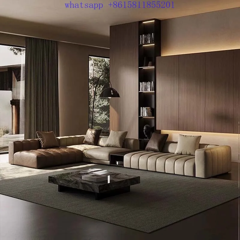 Lounge Deluxe European modular combination sofa Corner sofa comfortable nice modern furniture  prefabricated house  اريكة