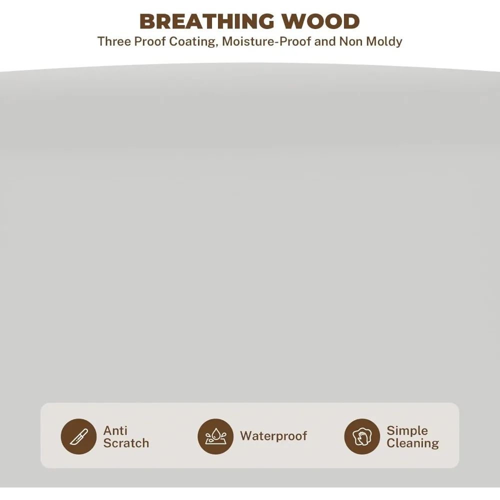 FAHKNS Piano di lavoro per lavatrice e asciugatrice - Topper per lavanderia in legno massello con tappetino antiscivolo, organizzazione della lavanderia impermeabile di larghezza 54, Li