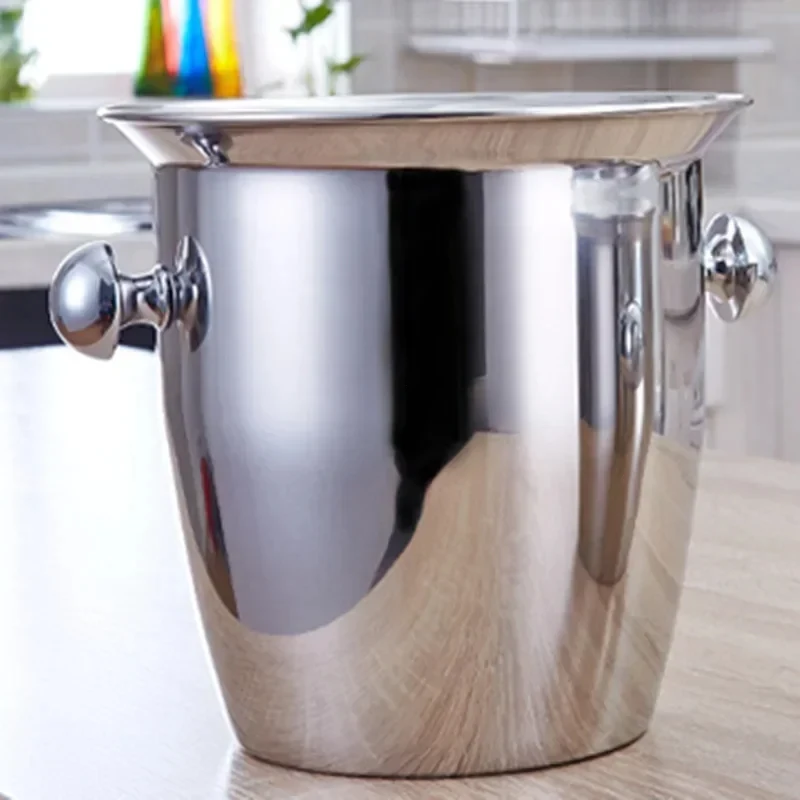 Gold Stainless Steel Ice Whisky Chiller Barware Bar Tool Champagne Buckets Wine Bottle Cooler Beer Bucket