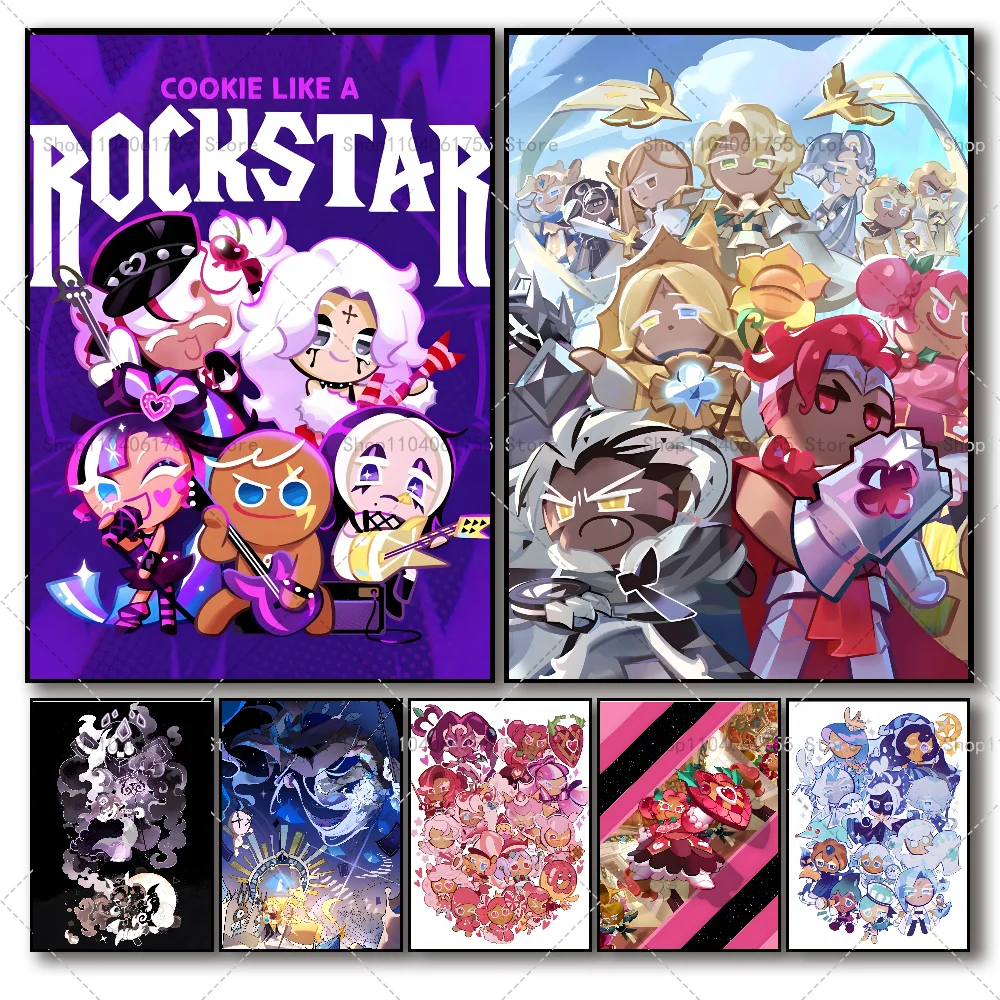 1PC Game C-Cookie R-Run K-Kingdom Poster Self-adhesive Art Waterproof Paper Sticker Coffee House Bar Room Wall Decor