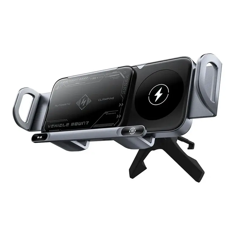High-Quality Car Wireless Stand Fold Screen Fast Charging 15W Fast Car Wireless Charging Stand For Phone Holder
