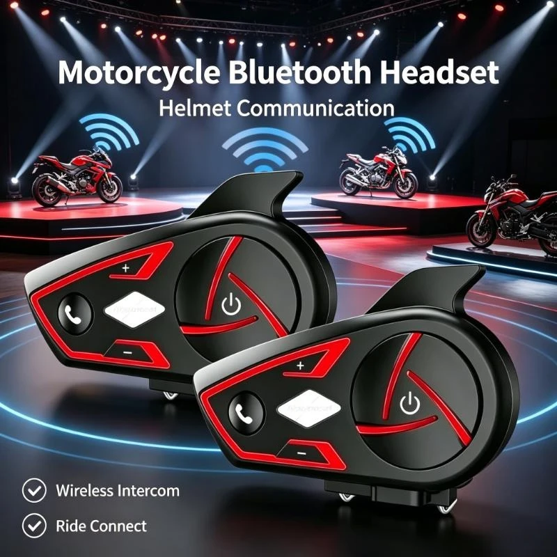 Houtonsen S3 Cycling Speaker Bt5.0 Intercom 1000M 6 Users Waterproof Rgb Led Helmet Headset