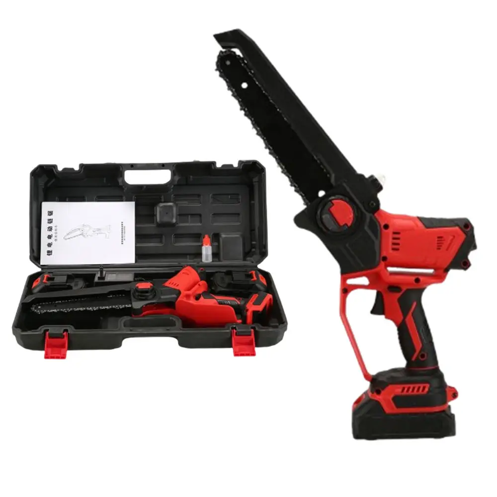 

Professional Portable 21v Cordless Electric Chain Saw 6"/8" Inch Mini Lithium Battery Rechargeable Chainsaw