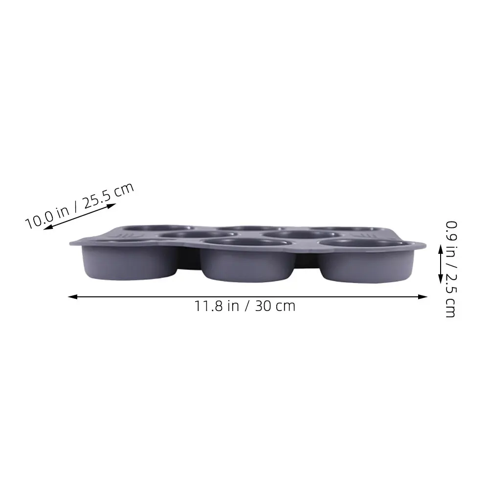 

8 Cavity Silicone Cake Mold Non Stick Bread Pan for Baking Burgers Muffins Loaf DIY Tools Multi Grid Hamburger Bun Maker Safe