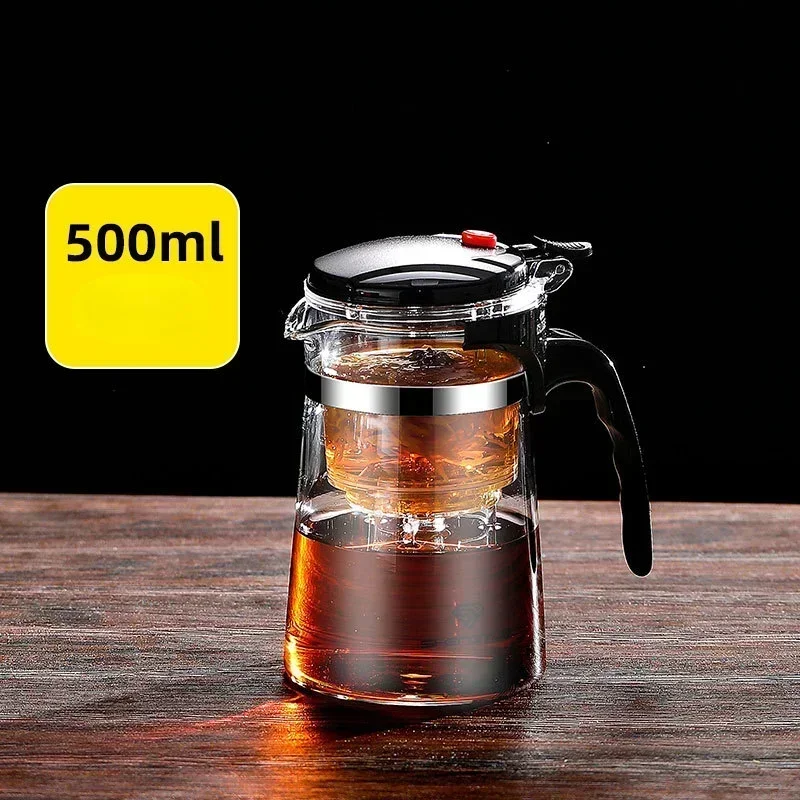 Heat Resistant Glass Teapot Puer Kettle Tea Infuser Chinese Kung Fu Teawear Set High Borosilicate Thickening Heatable Pot