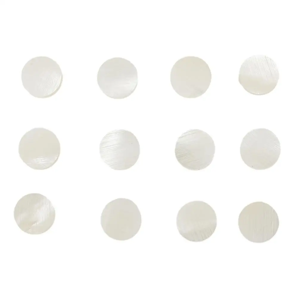 12 White Mother of For PEARL Tone Point Dots 6mm for Guitar board Inlay Markers DIY Craft Jewelry Making Ukulele Bass
