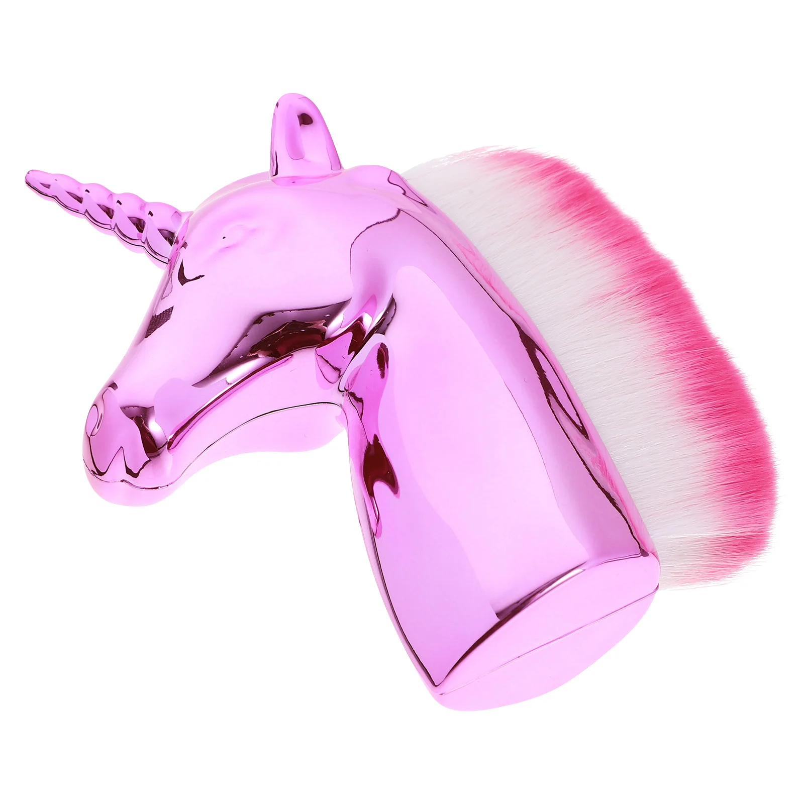 1 pennello per trucco premium a forma di unicorno in oro rosa per donne e ragazze, fard in polvere, fondotinta, strumento professionale per uso quotidiano