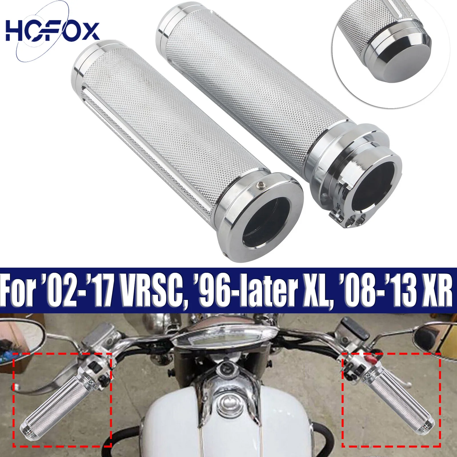 Shallow Cut Soft Touch Comfort Hand Grips For Harley Electra Glide Dyna Road King Softail