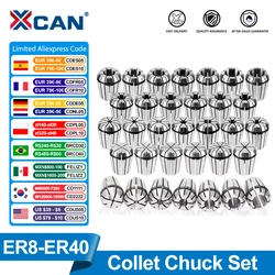 XCAN-Precisão Collet Chuck Set, Primavera Collet, Porta-ferramentas, Máquina De Gravura CNC, Torno De Fresagem, ER8, ER16, ER20, ER25, ER32, ER40