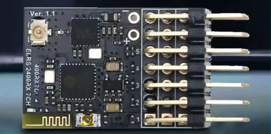 Xin Guo Model 7-Channel ELRS 2.4G Receiver PWM RC Controller for Fixed-Wing Drone - High-Quality Aviation Electronics