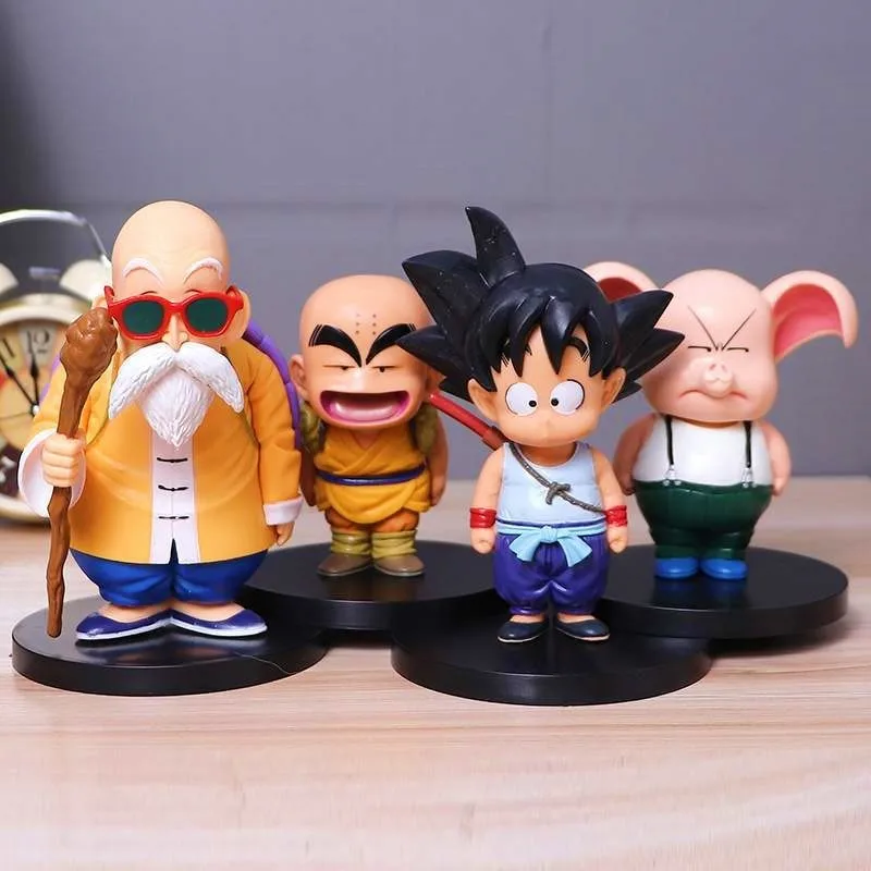 Bandai figuras de Anime de Pvc, juguetes de Dragon Ball, maestro Oolong, Roshi, regalos de cumpleaños y Navidad para amigos, lindos adornos de mesa