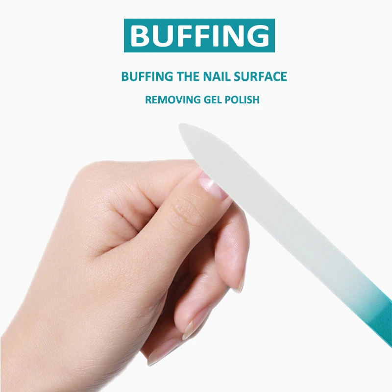 1/2Pcs Crsytal Glass Nail File with Case Double Side Etched Gental Fingernail File Nail Care Stocking Stuffes for Women Girls