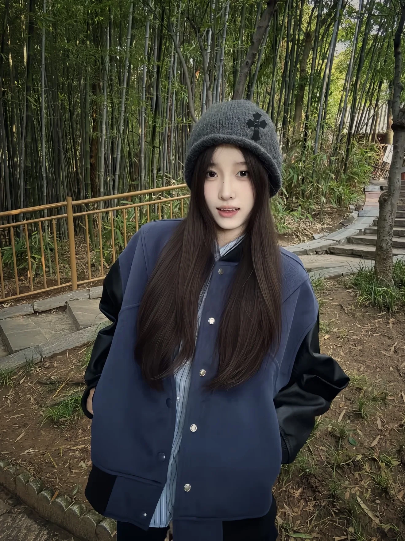 미국식 스트리트 스타일 패치워크 가죽 스웨이드 울 야구 재킷 남녀 공용 가을 겨울 캐주얼 다용도 출퇴근용 ...