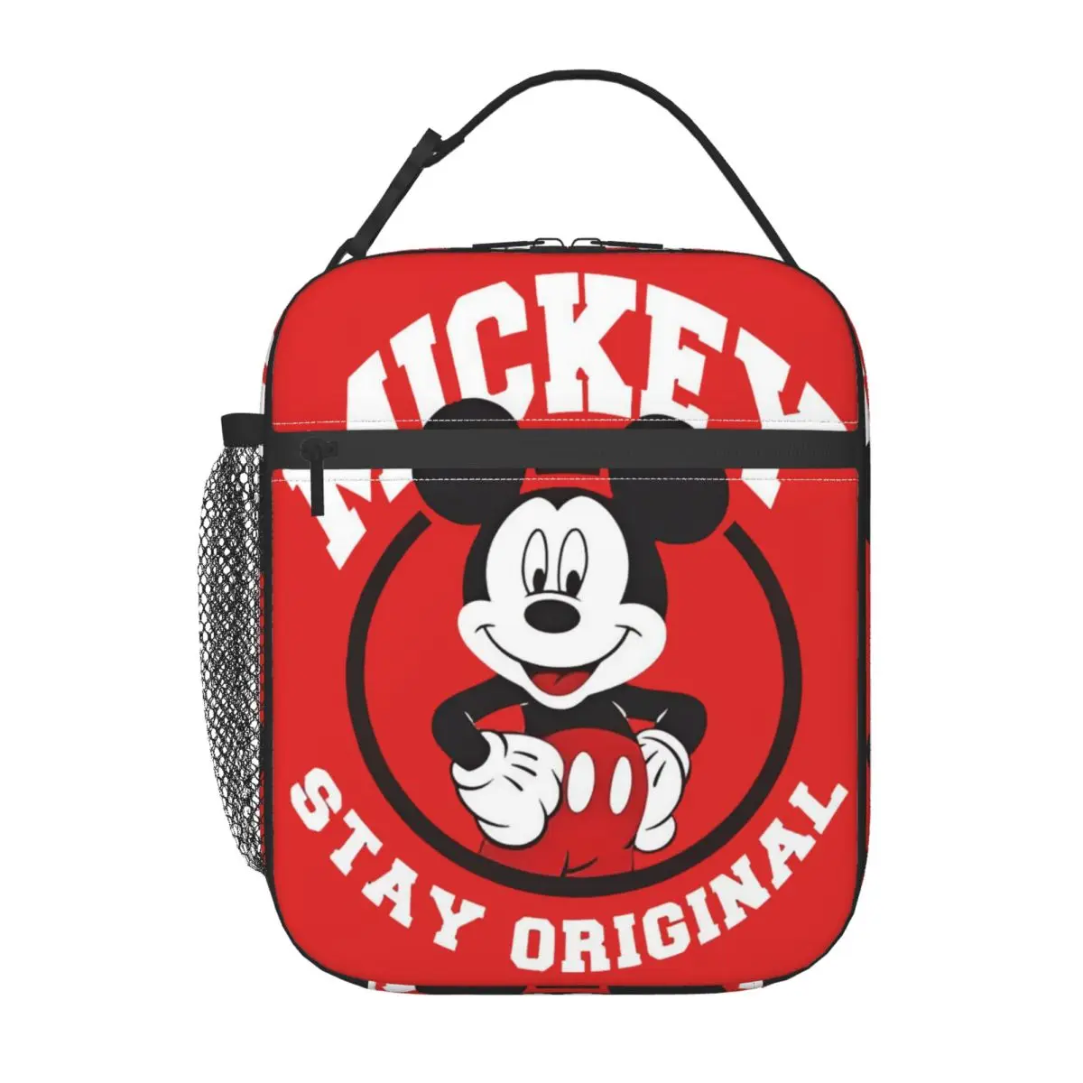 Disney Mickey Mouse Insulated Lunch Bag Food Bag Portable Cooler Thermal Lunch Boxes For Picnic