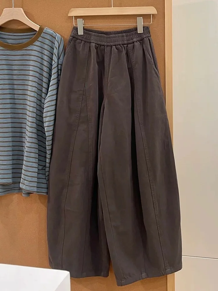 

Slimming High Waist Wide Leg Pants Korean Sle Loose Fit Balloon Pants Women's Spring Autumn Versatile Hip Concealing