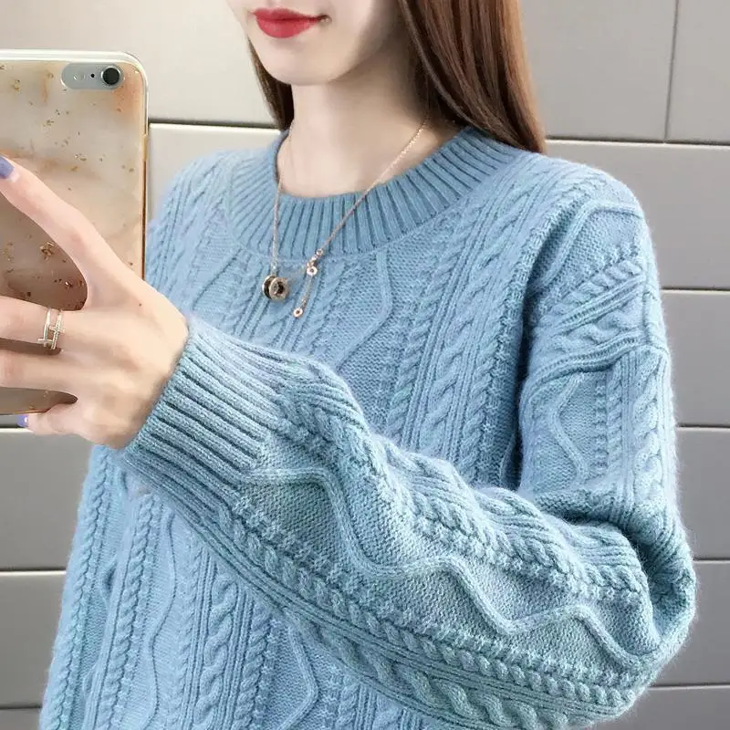 

New Korean Fashion Ladies lattice Sweater Women Sexy Tops Female Japanese Girls Casual Vingate Knitted Pullover Sweaters