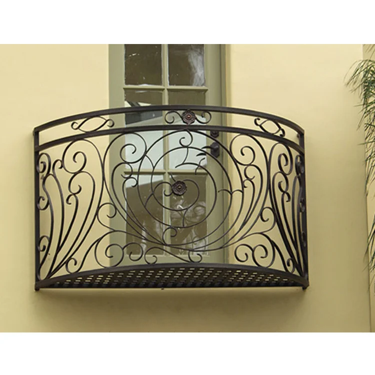 Customization Modern Design Wrought Iron Balcony Balustrades for Villa Decoration Factory Direct Sale